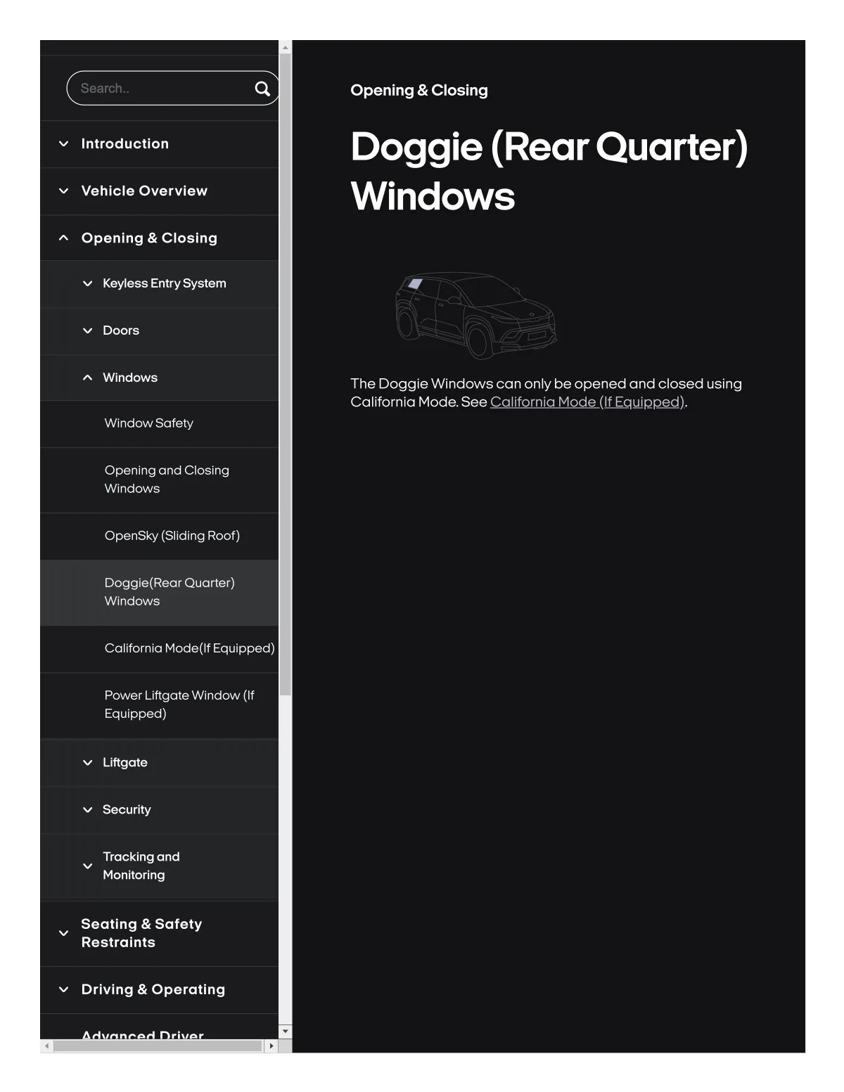 Fisker Ocean manual PDF page 86