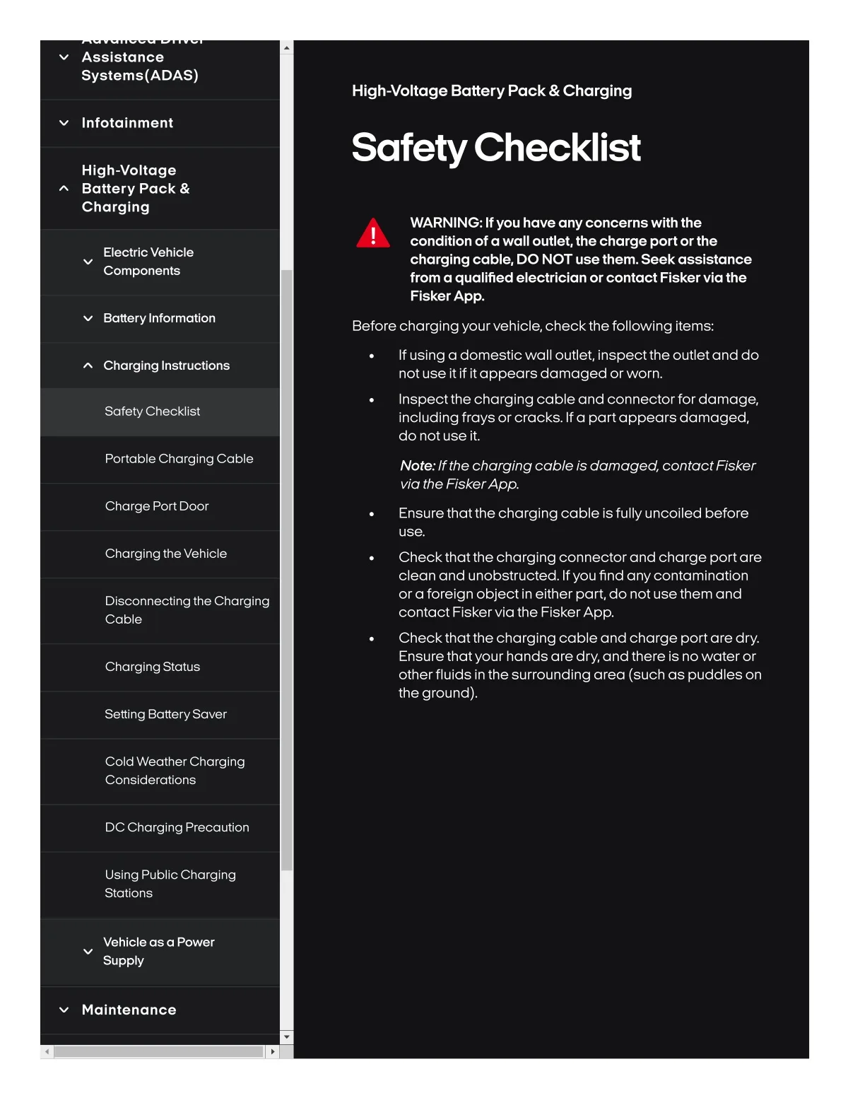 Fisker Ocean manual PDF page 272