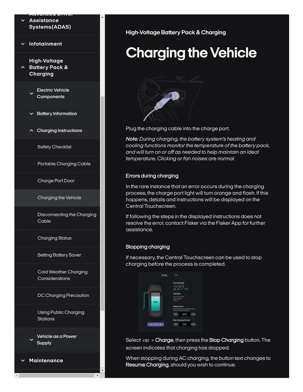 Fisker Ocean manual PDF page 275