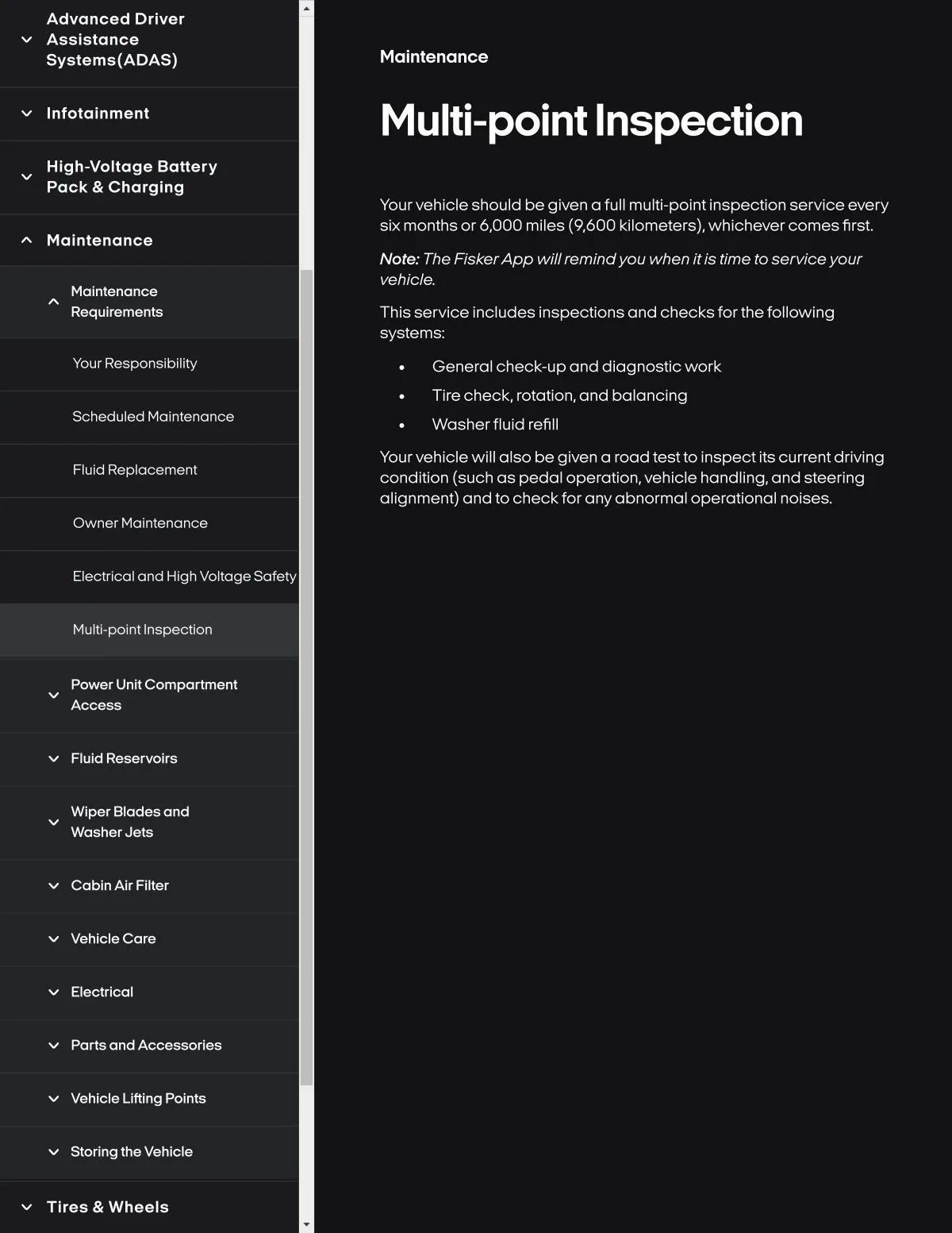 Fisker Ocean manual PDF page 289