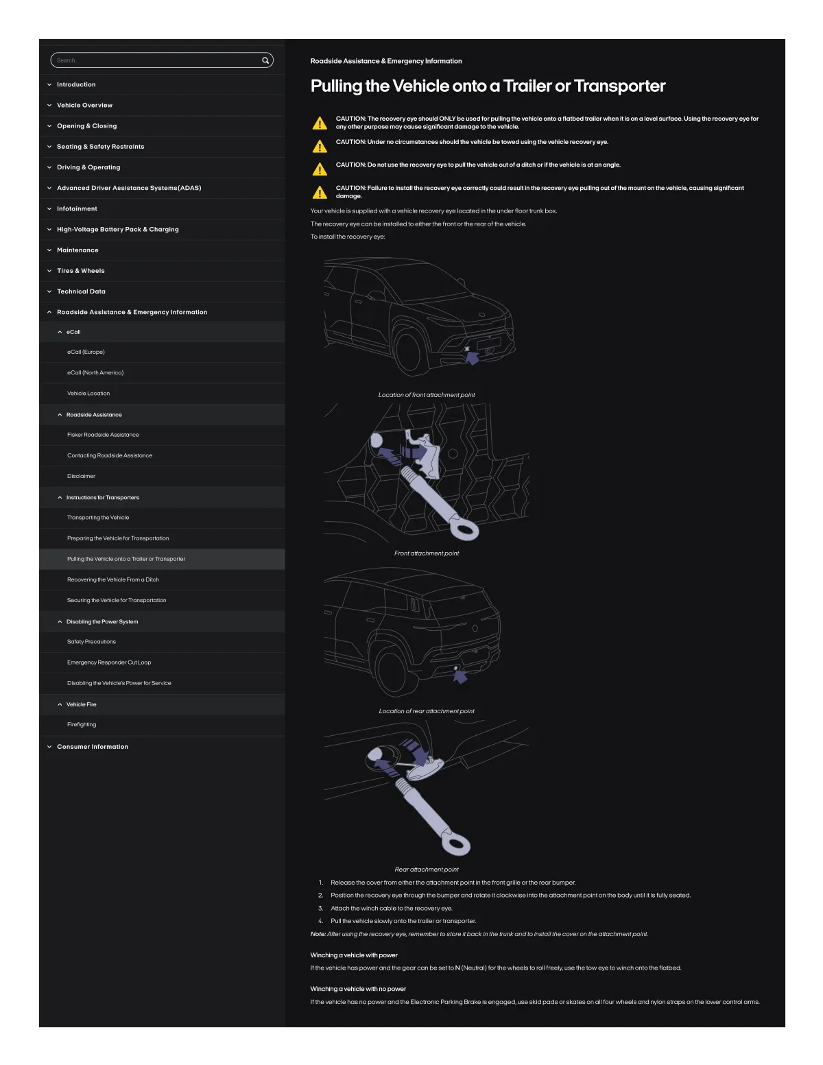 Fisker Ocean manual PDF page 363